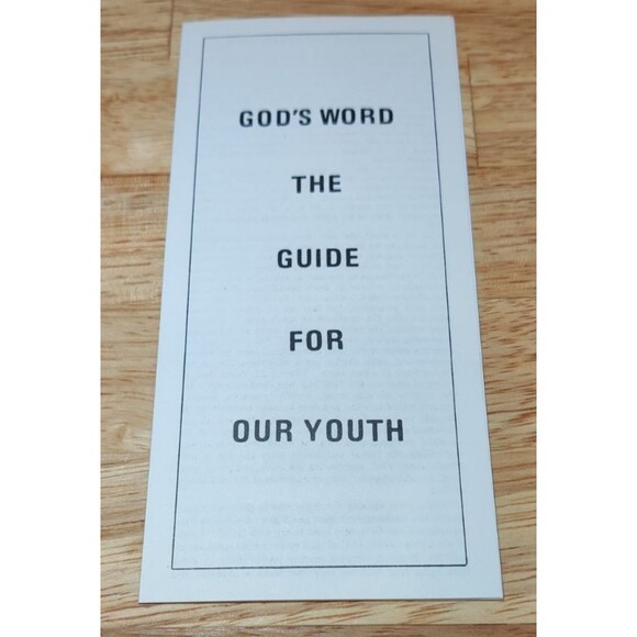 Vintage Religious Christian Track "Gods Work The Guide For Youth" 1970s - Picture 1 of 5